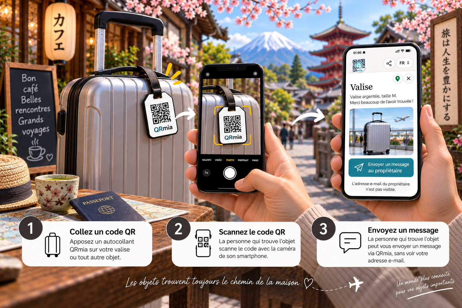 Étiquettes anti-perte pour bagages et objets