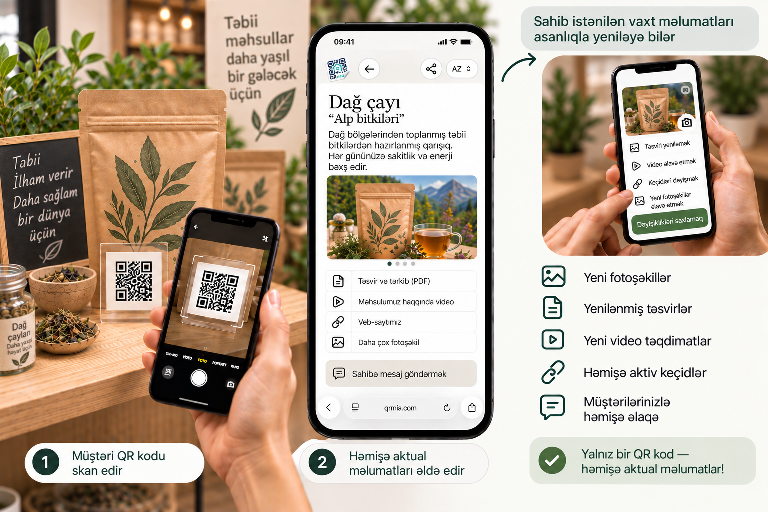 Məhsullar və təqdimatlar üçün QR